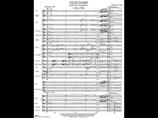 John Williams - STAR WARS, Suite for Orchestra, I. Main Title