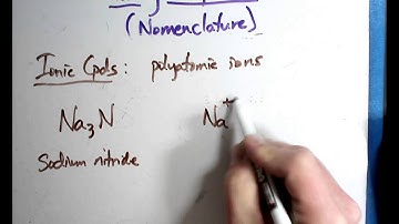 Nomenclature - ionic ternary