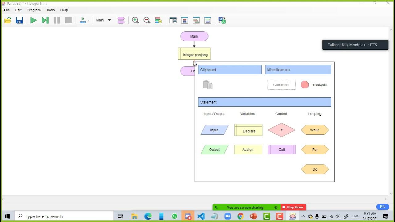 Flowgorithm Hello World - YouTube