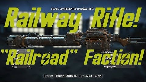 Fallout 4 | How to Find RAILWAY RIFLE & "RAILROAD" FACTION!