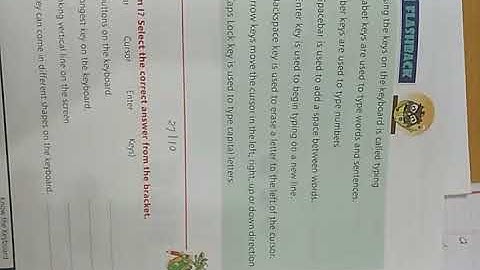 Class 1 computer keyboard exercise