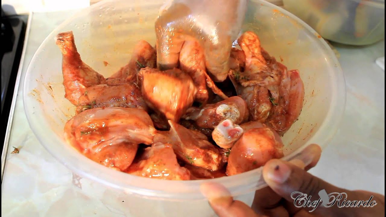 Jamaican Style Of Marinade Fried Chicken | Recipes By Chef Ricardo | Chef Ricardo Cooking