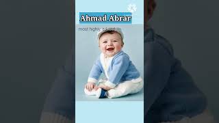 Latest Muslim Baby Boy Double Names|2023