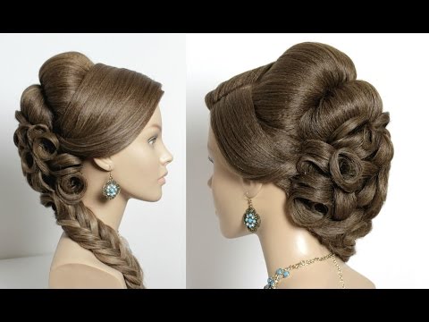 Bridal wedding hairstyle for long hair