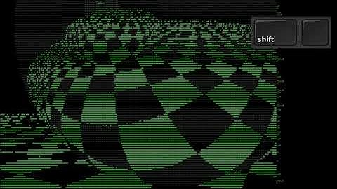 interactive ray tracing demo with ASCII graphics in C++