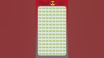 Find the odd number 60#oddoneout YouTube short video