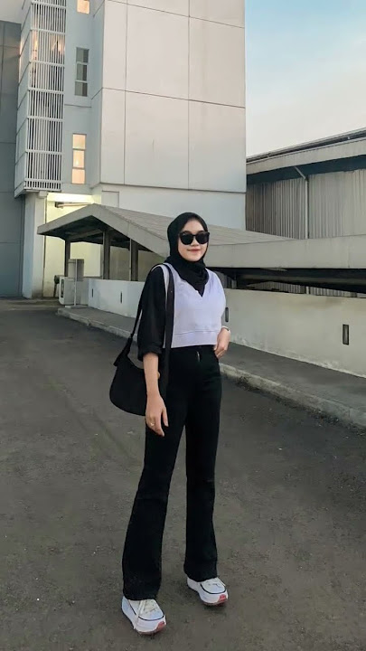 outfit kece cewek berdamage 💚 #ootdhijab #shorts