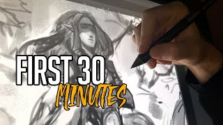 First 30 Minutes In A New Illustration New Series