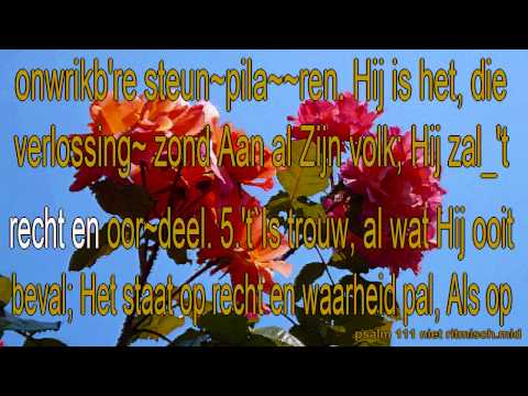 Psalm 111 niet ritmisch Karaoke " Looft, Halleluja, looft de Heer',