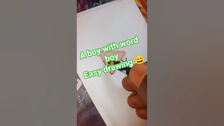 How to draw a boy with word boy| Easy drawing #art #drawing #shorts