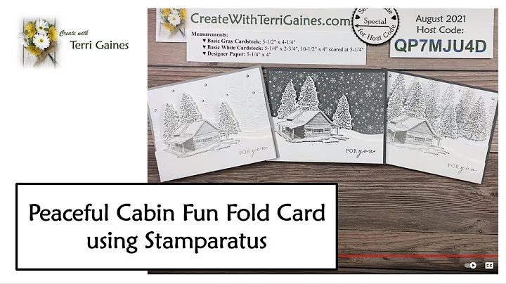 Peaceful Cabin Fun Fold Card using Stamparatus