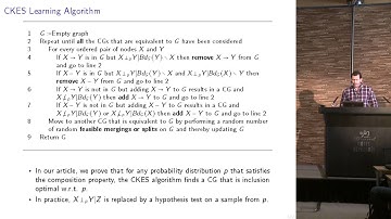 An inclusion optimal algorithm for chain graph structure learning -- Jose Peña