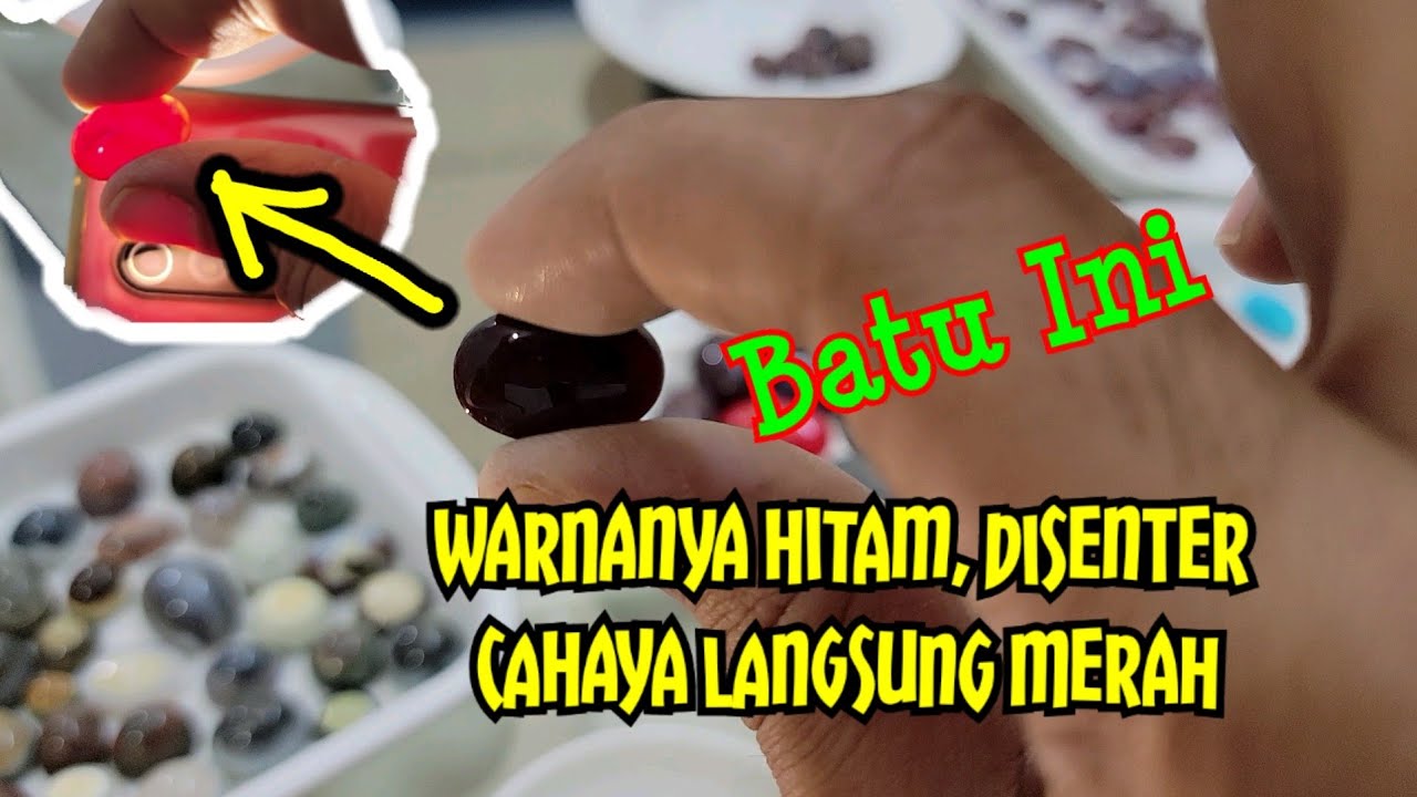 Batu Hitam Yaman, Saat disenter jadi Merah, Indah banget😍 ‼️ (part 2)