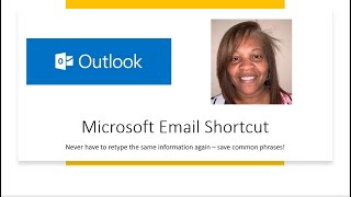 Outlook Shortcut Stop retyping common phrases! Use quickparts.