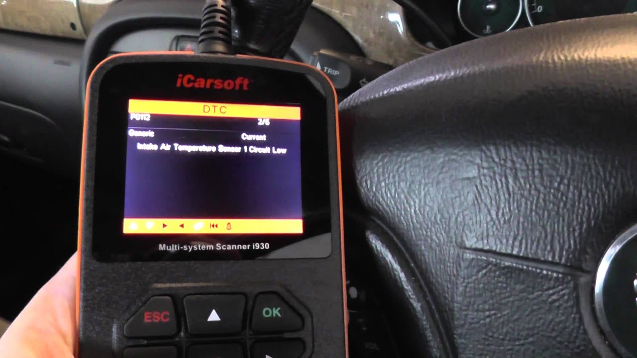 iCarsoft i930 Jaguar Check Engine Warning Light P0102 P0112 YouTube