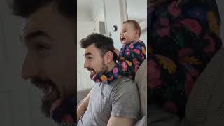 Baby and Daddy Funny Moments 🥰 || Cute babies video || #shorts #cute #baby #dad screenshot 3