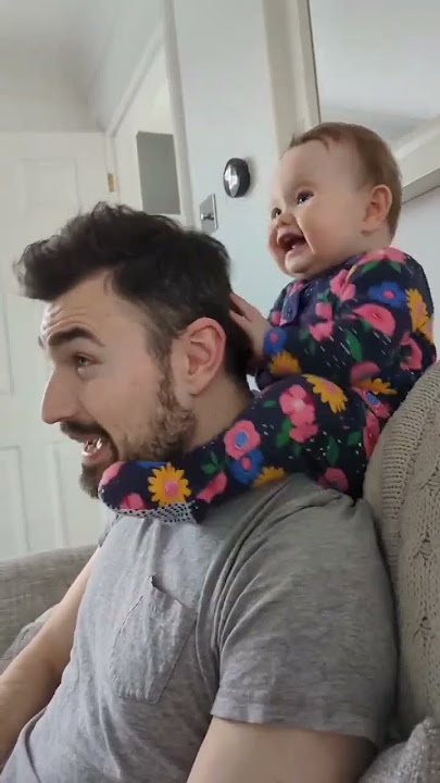 Baby and Daddy Funny Moments 🥰 || Cute babies video || #shorts #cute #baby #dad