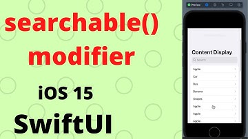 How to use Searchable Modifier in SwiftUI