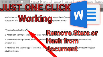 Easily Remove Asterisks and Hashes from Your Document (2025 Guide)