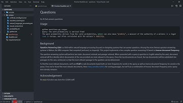 Question Answering AI (CS50AI project 6b)