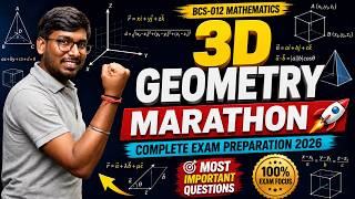 BCS-012 3D Geometry Marathon 🚀 | Complete Exam Preparation 2026
