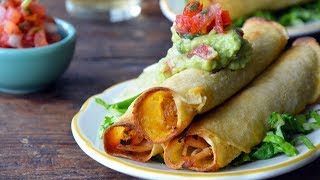 Baked Chicken and Cheese Taquitos