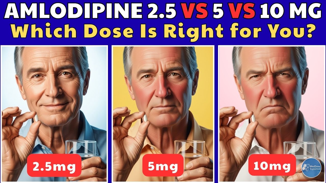 Amlodipine 2.5 vs 5 vs 10 mg – Side Effects & Benefits