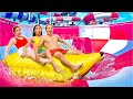 CRAZY AQUAPARK ADVENTURES || 123 GO! On Vacation In The Water Park by BadaBOOM!