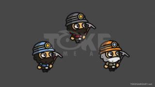 Gold Miner Tiny Style Character - 2D Character Sprite