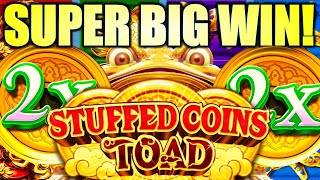 ★SUPER BIG WIN!★ TOAD SAVED THE DAY! 🐸 STUFFED COINS TOAD Slot Machine (KONAMI GAMING)
