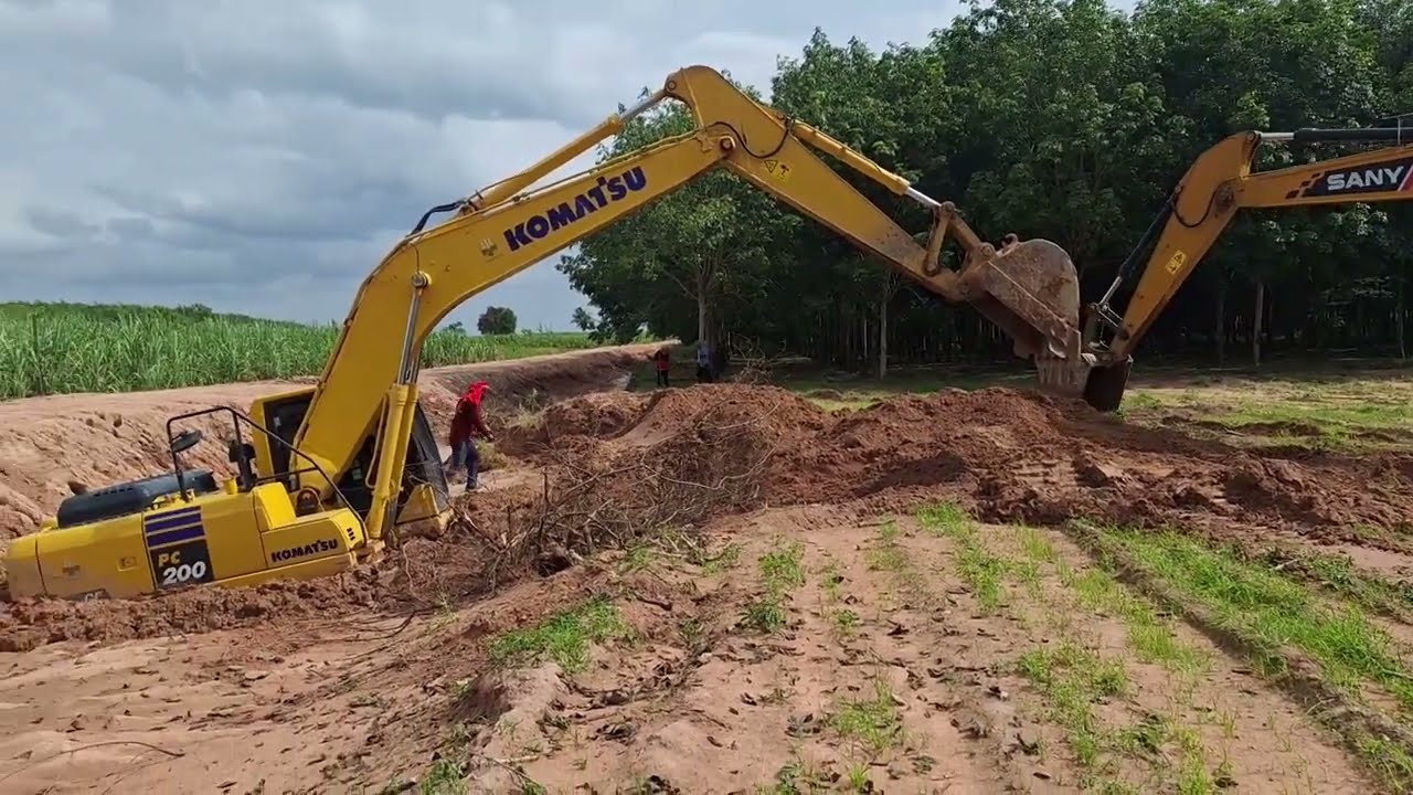 เปิดโหมดดำดิน ดิ้นสู้ทรายดูด Sany กู้ komatsu | บารมีทวีทรัพย์