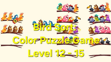 Bird Sort: Color Puzzle Game - Level 12 - 15