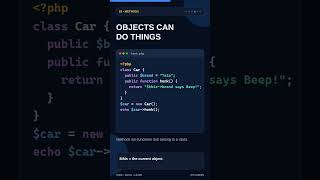 PHP for Beginners | Lesson 29: Classes and Objects #shorts  #phptutorial #learnphp #php