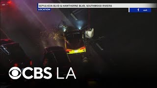 Pursuit Suspect Crashes Corvette During Southern California Police Chase