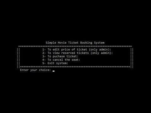 Simple Movie Ticket Booking System In C Programming With Source Code | Source Code & Projects