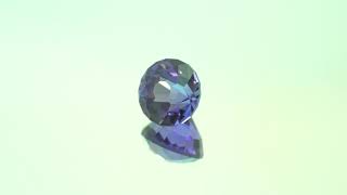 Unbehandelter Schöner Blau-Pinker Tansanit Im Sun Burst Tm Rundschliff Von John Dyer Mit 2,99 Ct.