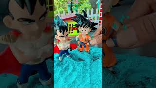 Goku And Vegeta Like To Play Football dragonball goku actionfigures