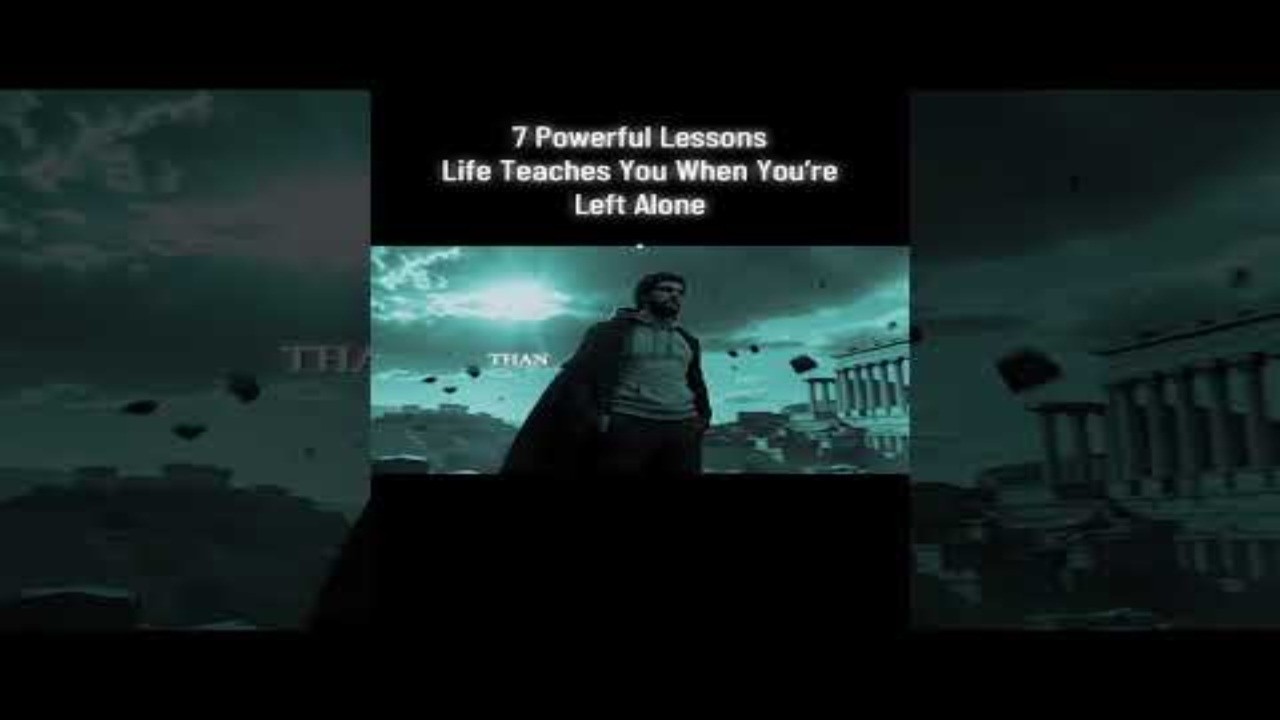 7 Brutal Lessons From Being Alone #motivation #lessons #solitude by The Growth Compass
