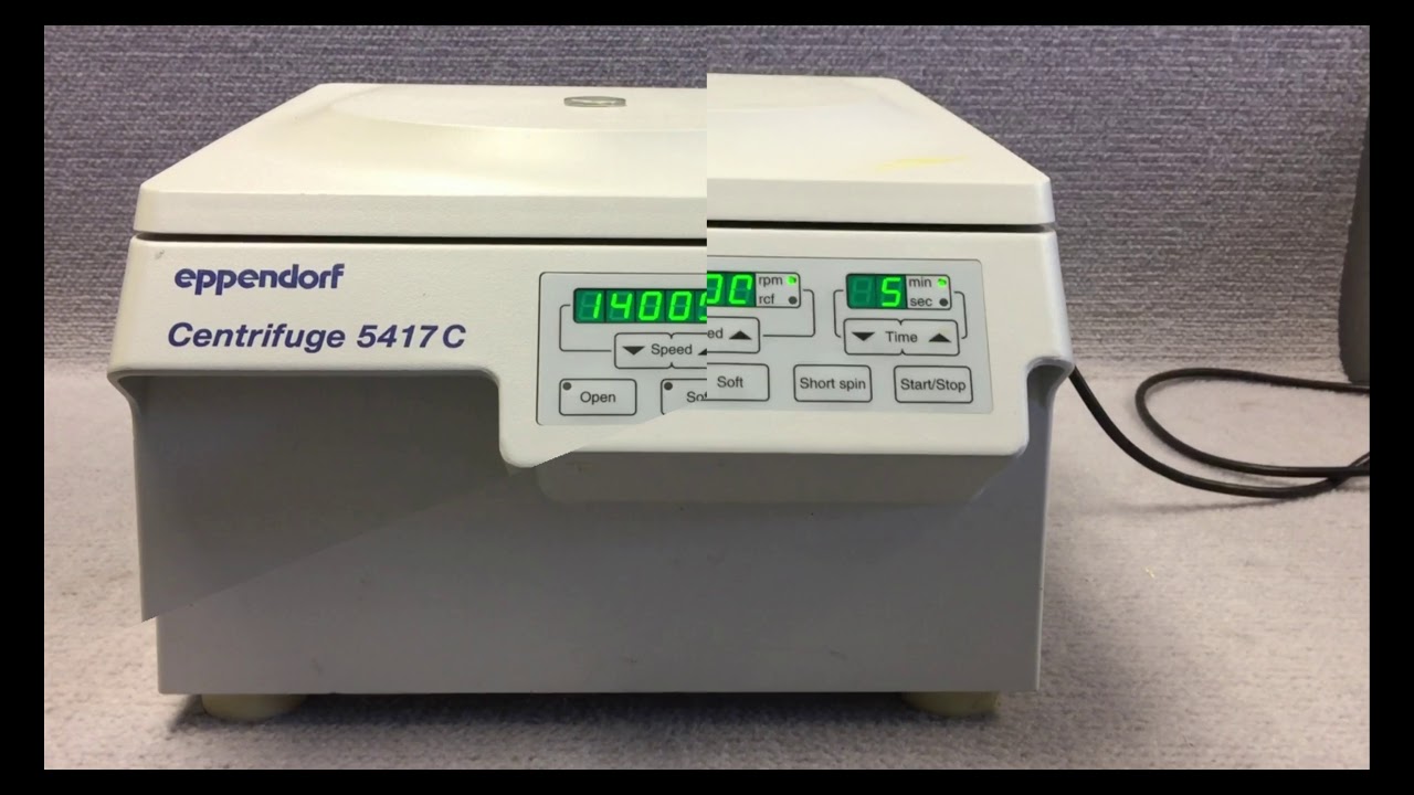 Eppendorf 5417C Centrifuge with F453011 Rotor & Lid YouTube