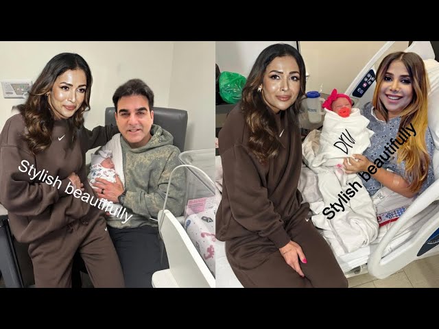 Shura khan arbaaz khan welcome first baby boy! Malaika arora first meeting with baby in hospital bed