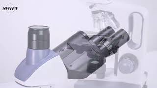 SWIFT Microscope Compound Trinocular SW350T, Research-Grade for Lab, 40X-2500X Magnification
