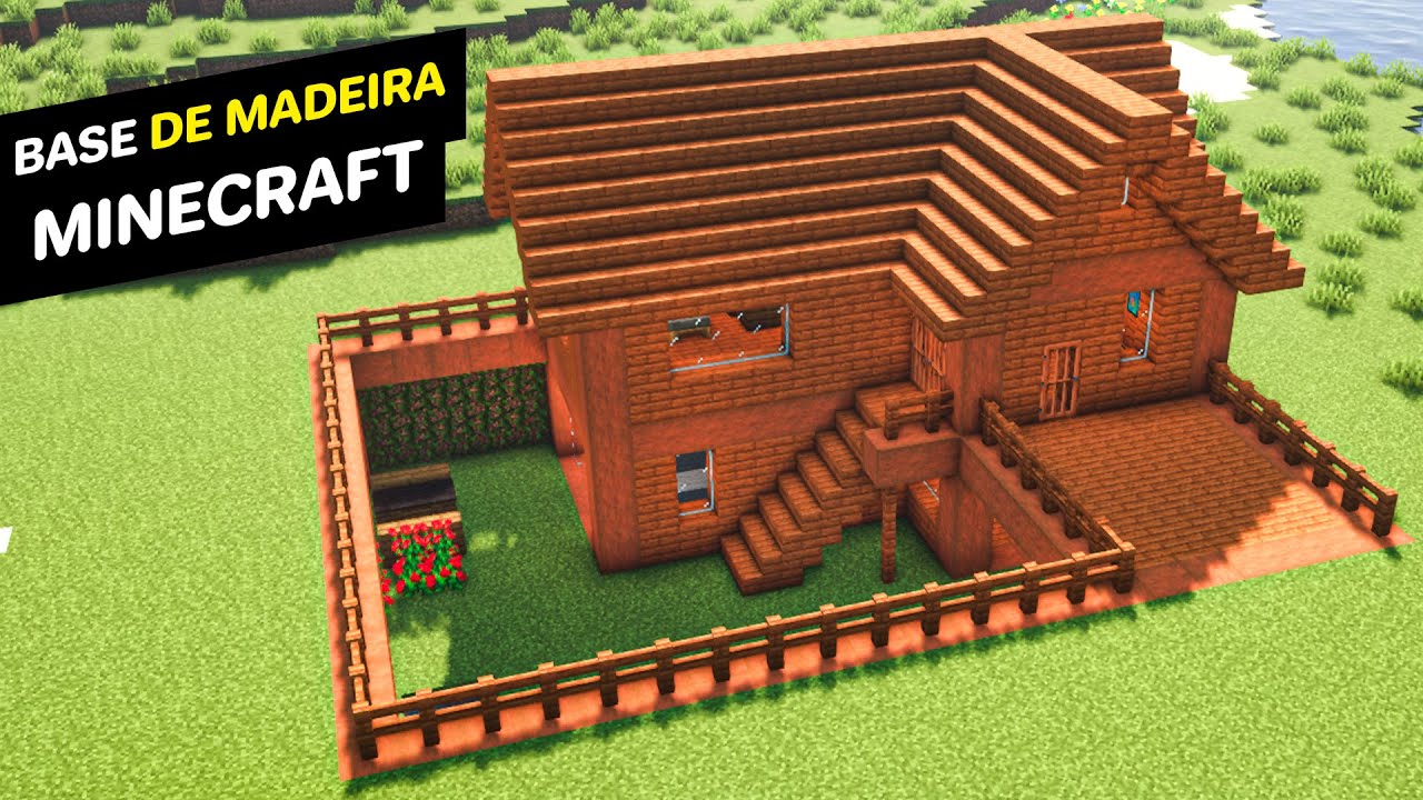 Minecraft Tutorial - CASA SIMPLES FEITA DE MADEIRA  Minecraft cottage,  Minecraft modern, Minecraft house designs