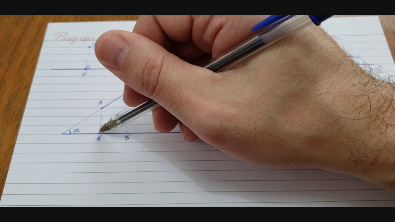 Projeções ortogonais sobre retas