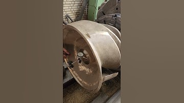 preparation to turning an impeller on Lathe machine #shorts