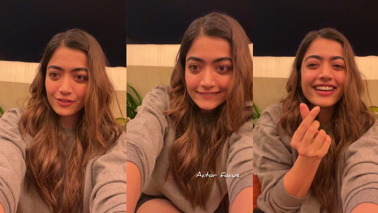 Cute expression Rashmika mandanna Live in instagram | Rashmika live in Fan's 🥀🖤