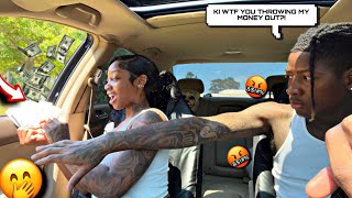 MY BOYFRIEND LEFT $5,000 IN THE CAR &amp; I THREW IT OUT THE WINDOW *PEOPLE TRIED TO STEAL IT*