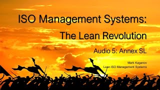 Annex SL New High-level Structure for ISO Management Systems Standards