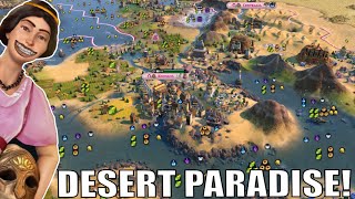 Civ 6 | I'm Turning This Wasteland Into A Desert PARADISE!!! (#2 Deity ++ Greece Civilization VI)