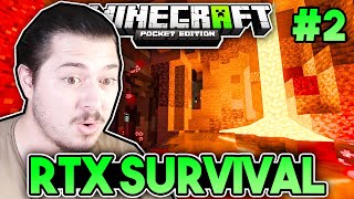 YENİ MAĞARALAR EFSANE!!! | Minecraft RTX Survival | Bölüm 2