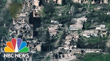 Drone video shows artillery shell exploding in western Bakhmut